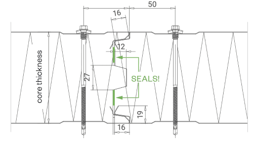 DETAIL/joint geometry from 100 mm core thickness Image